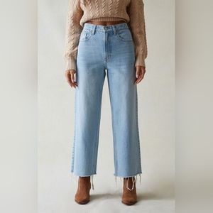 PACSUN Eco Light Blue Cropped Wide Leg Jeans